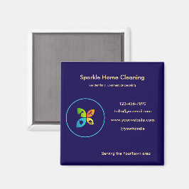 Imã Editable House Cleaning Business Magnet Modern Des