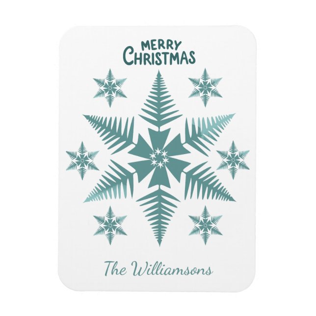 Ímã Editable Snowflake Christmas/Holiday (Vertical)