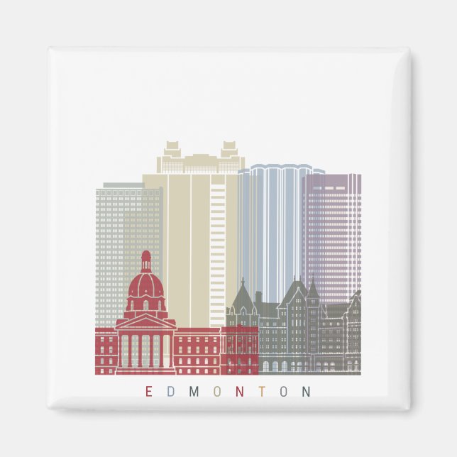 Imã Edmonton skyline poster (Frente)