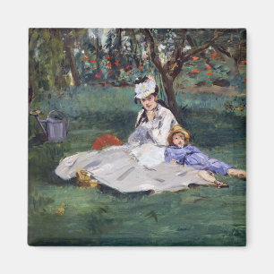Imã Edouard Manet - A família Monet no seu jardim