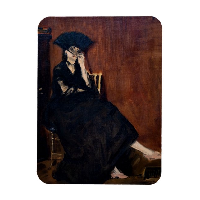 Ímã Edouard Manet - Berthe Morisot com um Leque (Vertical)