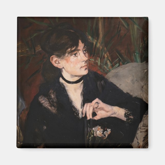 Imã Edouard Manet - Berthe Morisot com um Leque 1874 (Frente)