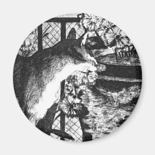 Imã Édouard Manet Cat e Flores