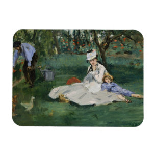 Ímã Edouard Manet - família de Monet em seu jardim
