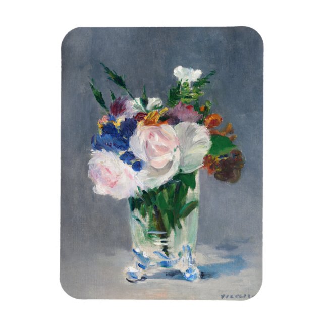 Ímã Edouard Manet - Flores em um vaso de cristal (Vertical)
