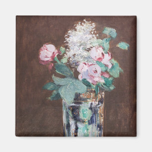 Imã Edouard Manet - Flores em um Vaso de Cristal