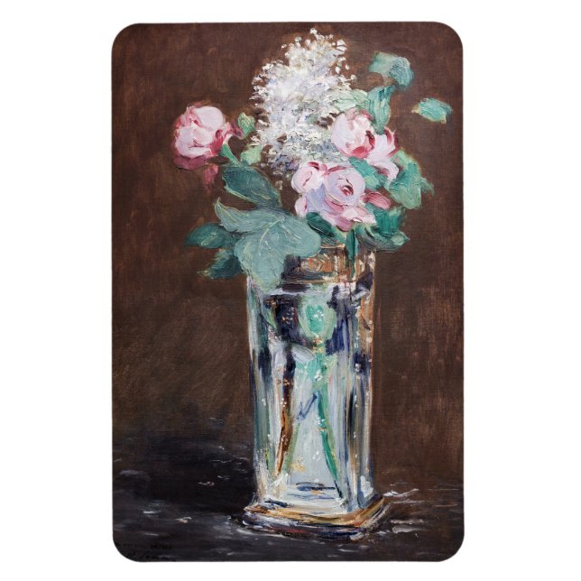 Ímã Edouard Manet - Flores em um vaso de cristal (Vertical)