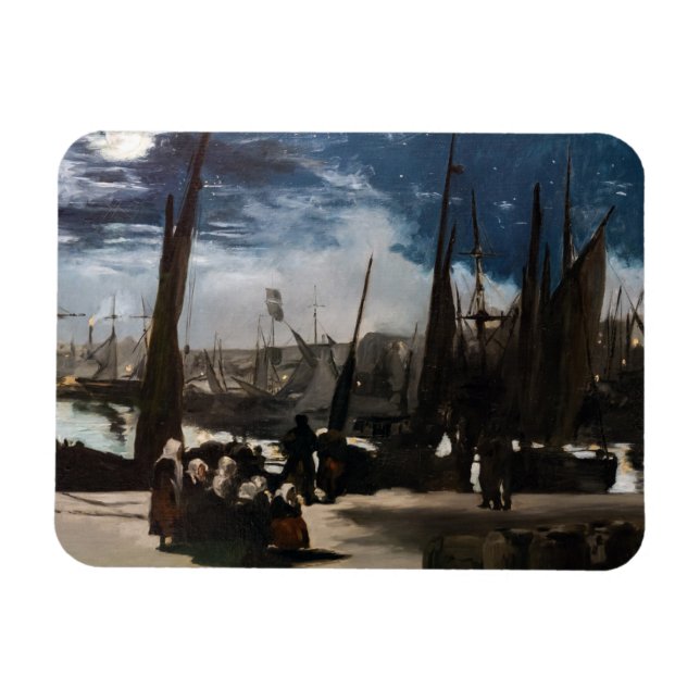 Ímã Edouard Manet - O Porto de Boulogne por Moonlight (Horizontal)