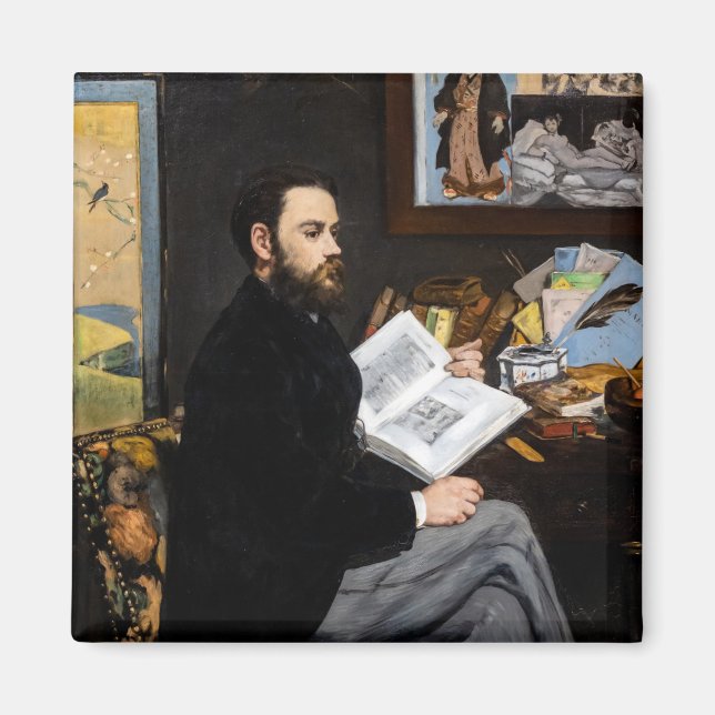 Imã Edouard Manet - Retrato de Emile Zola (Frente)