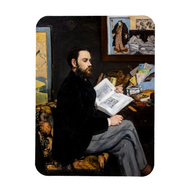 Ímã Edouard Manet - Retrato de Emile Zola (Vertical)