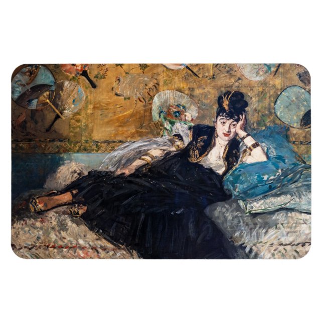Ímã Edouard Manet - Senhora com Leques (Horizontal)