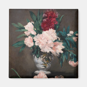 Imã Edouard Manet - Vaso de Peônias em Pequeno Pedesta