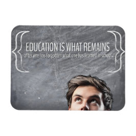 Ímã "Educação", citação inspiracional flexível