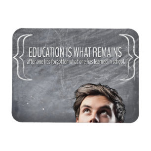 Ímã "Educação", citação inspiracional flexível