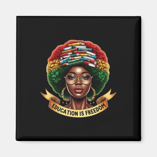 Imã Educação do Mês da História Negra É Literacia Libe (Frente)