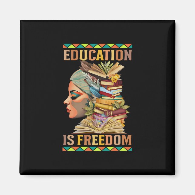 Imã Educação É Liberdade Afro-Americano História Negra (Frente)