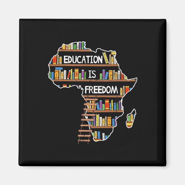 Imã Educação é Liberdade História Negra Africana Mês A (Frente)