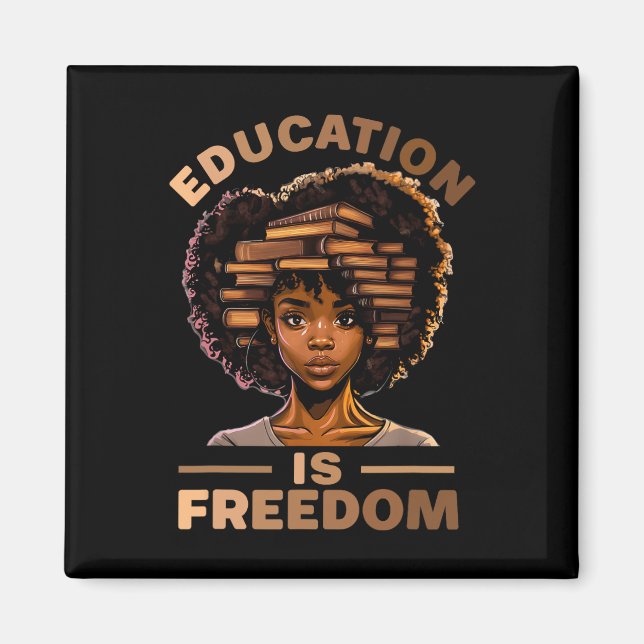 Imã Educação É Liberdade História Negra Afro-Americana (Frente)