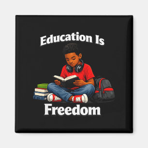 Imã Educação é liberdade lendo design história negra