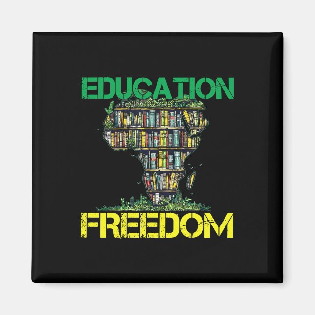 Imã Educação É Liberdade Mês da História Africana Negr (Frente)