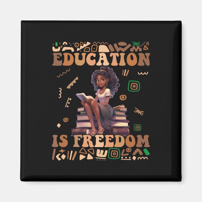 Imã Educação É Liberdade Mês da História Negra Profess (Frente)