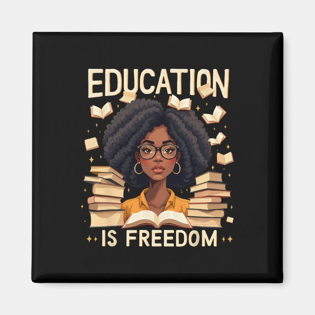 Imã Educação é liberdade - professor africano-american (Frente)