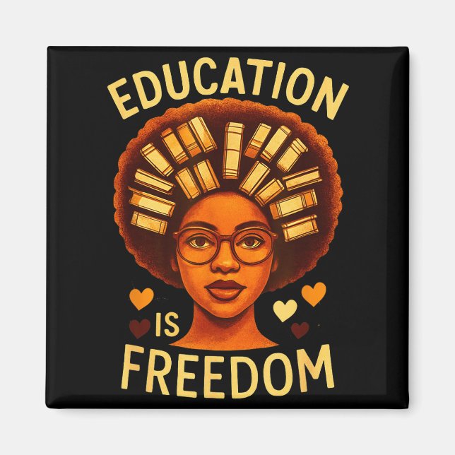 Imã Educação É Liberdade Professora Negra Melanizada P (Frente)