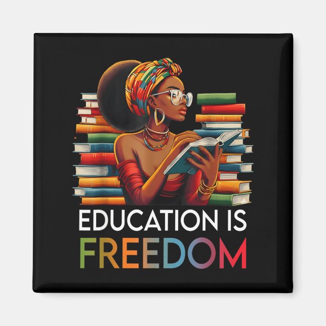 Imã Education Is Dom Black Teacher Books Black History (Frente)