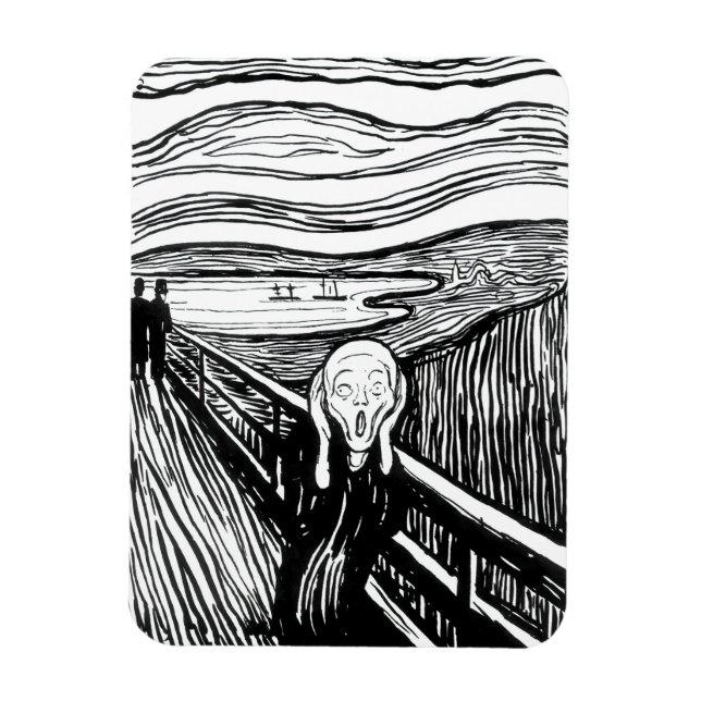Ímã Edvard Munch - A litografia do Gritar (Vertical)