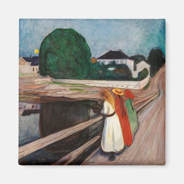 Imã Edvard Munch - As Raparigas na Ponte (Frente)