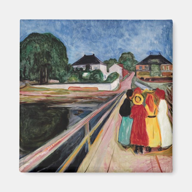 Imã Edvard Munch - As raparigas na Ponte 1902 (Frente)