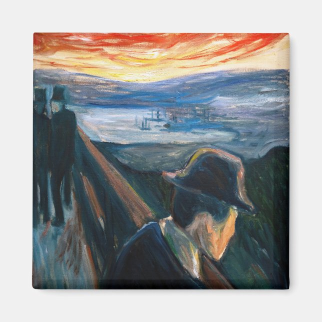 Imã Edvard Munch - Humor Doente no Sunset, Desespero 1 (Frente)