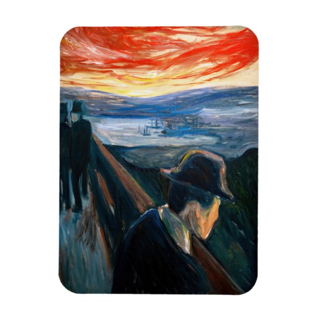 Ímã Edvard Munch - Humor Doente no Sunset, Desespero 1 (Vertical)