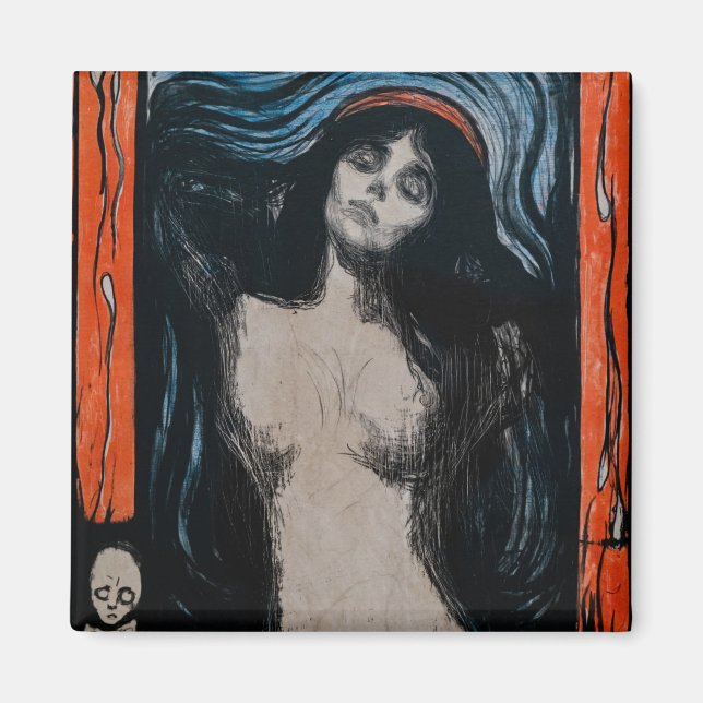 Imã Edvard Munch - Madona Litografia (Frente)