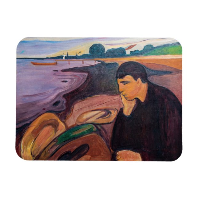 Ímã Edvard Munch - Melancholy 1894 (Horizontal)