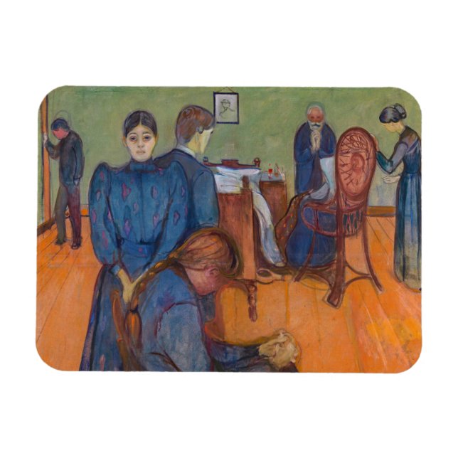 Ímã Edvard Munch - Morte na enfermaria v2 (Horizontal)