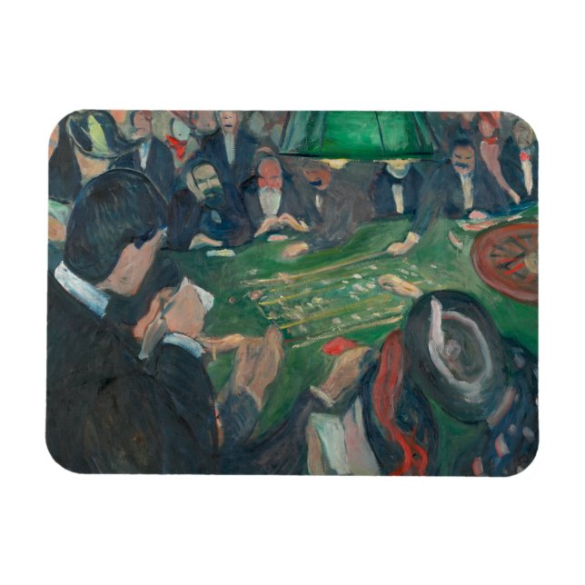 Ímã Edvard Munch - Na Mesa Roulette (Horizontal)