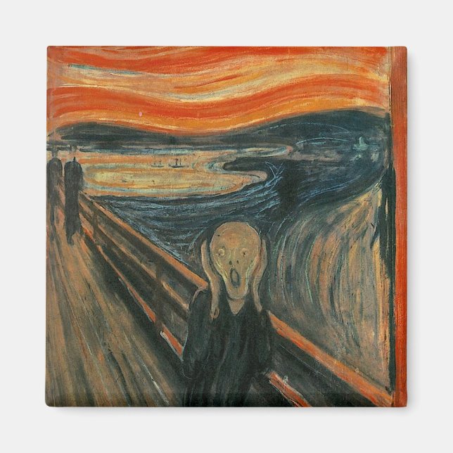Imã Edvard Munch Pintando O Gritar (Skrik) 1893 (Frente)