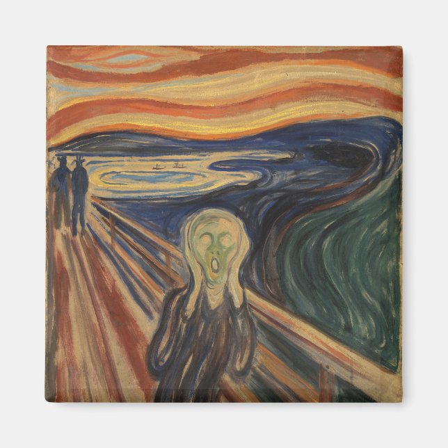 Imã Edvard Munch Pintando O Gritar (Skrik) 1910 (Frente)