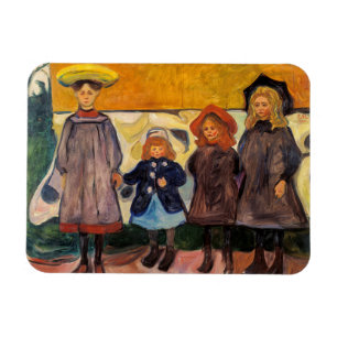 Ímã Edvard Munch - Quatro Meninas em Asgardstrand