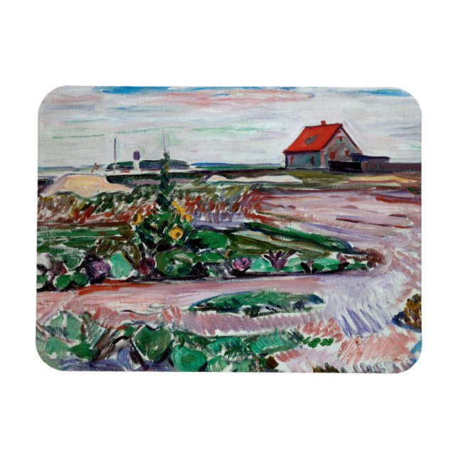 Ímã Edvard Munch - Seashore. Paisagem perto de Lubeck (Horizontal)