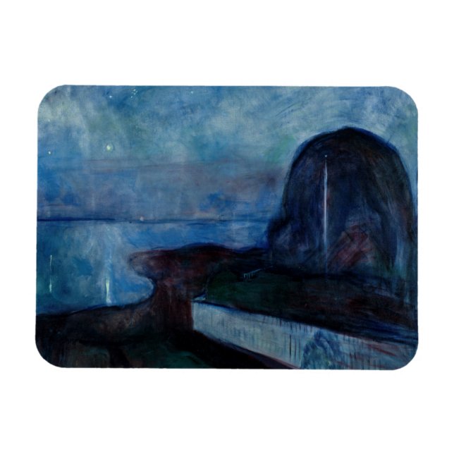Ímã Edvard Munch - Starry Night 1893 (Horizontal)