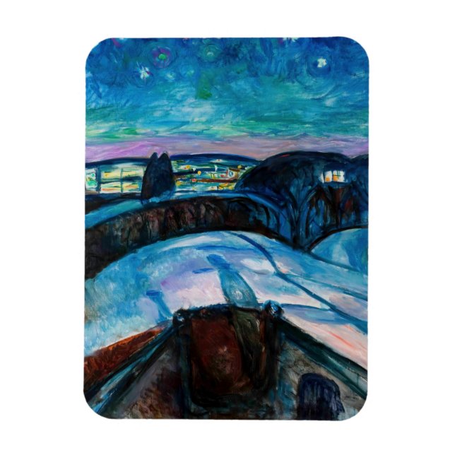 Ímã Edvard Munch - Starry Night 1922 (Vertical)