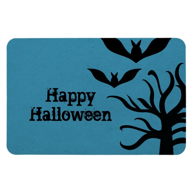 Ímã Eerie Bats Halloween Flexi Magnet, Azul (Horizontal)