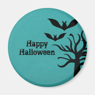 Imã Eerie Bats Halloween Magnet, Aqua