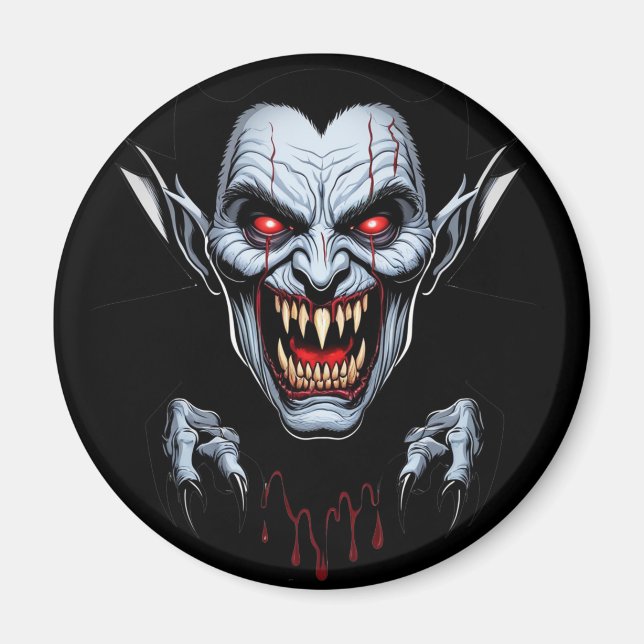 Imã Eerie Vampire Face Magnet (Frente)