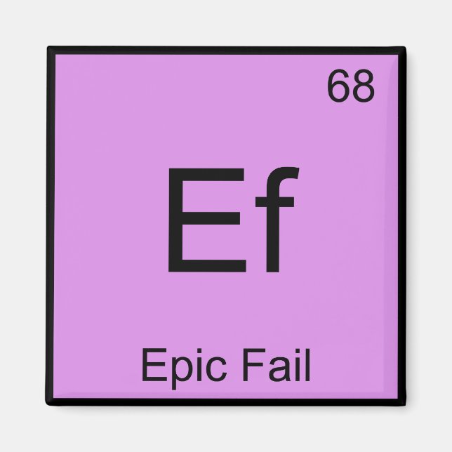 Imã Ef - Epic Fail Chemistry Elemento Memória Tee (Frente)
