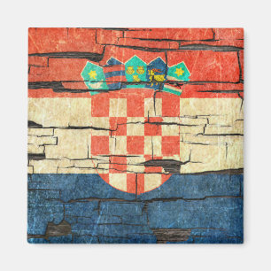 Imã Efeito croata rachado da pintura da casca da