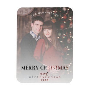Ímã Efeito de Transparência Moderno Família Foto Natal