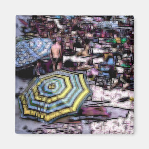 Imã Efeito digital de praia do estilo "impressão"